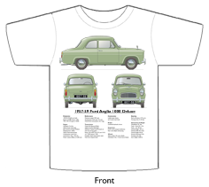 Ford Anglia 100E Deluxe 1957-59 T-shirt Front